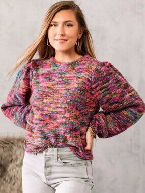 Willow + Root Mareld Rainbow Yarn Sweater
